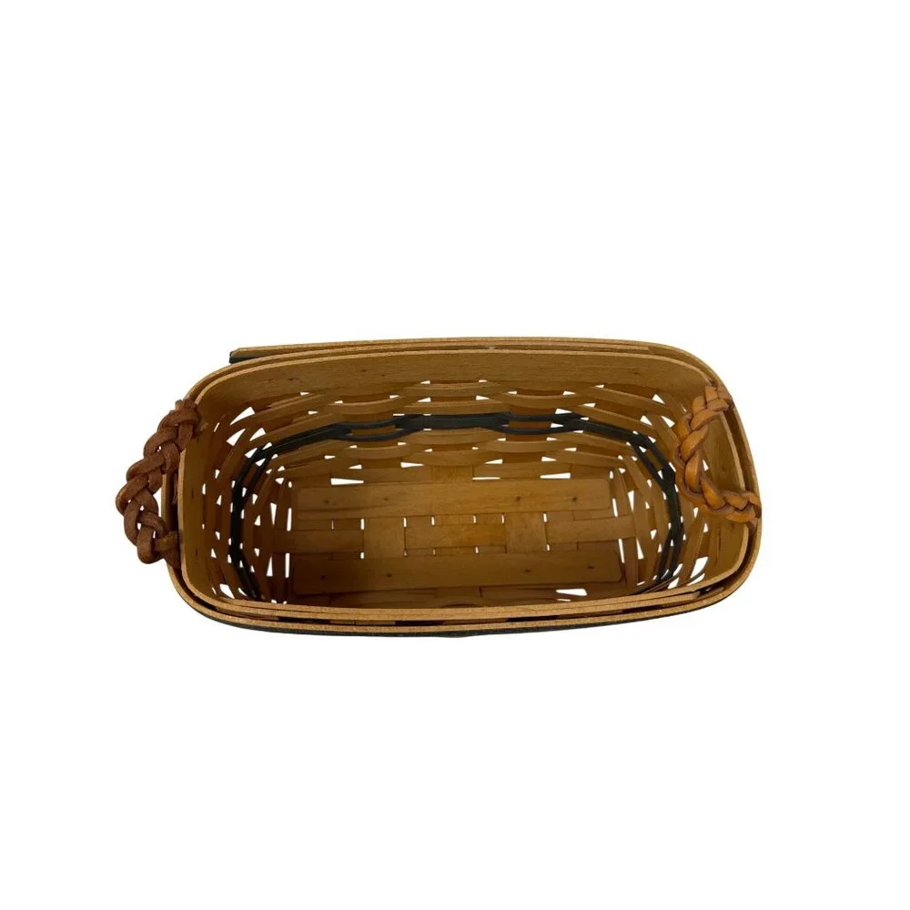 Longaberger 1997 Collectors Club Renewal Basket Braided Leather Handles